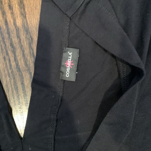 2 Cosabella Talco Double V Crop Top Womens XL Black pajama top loungewear - Picture 8 of 11